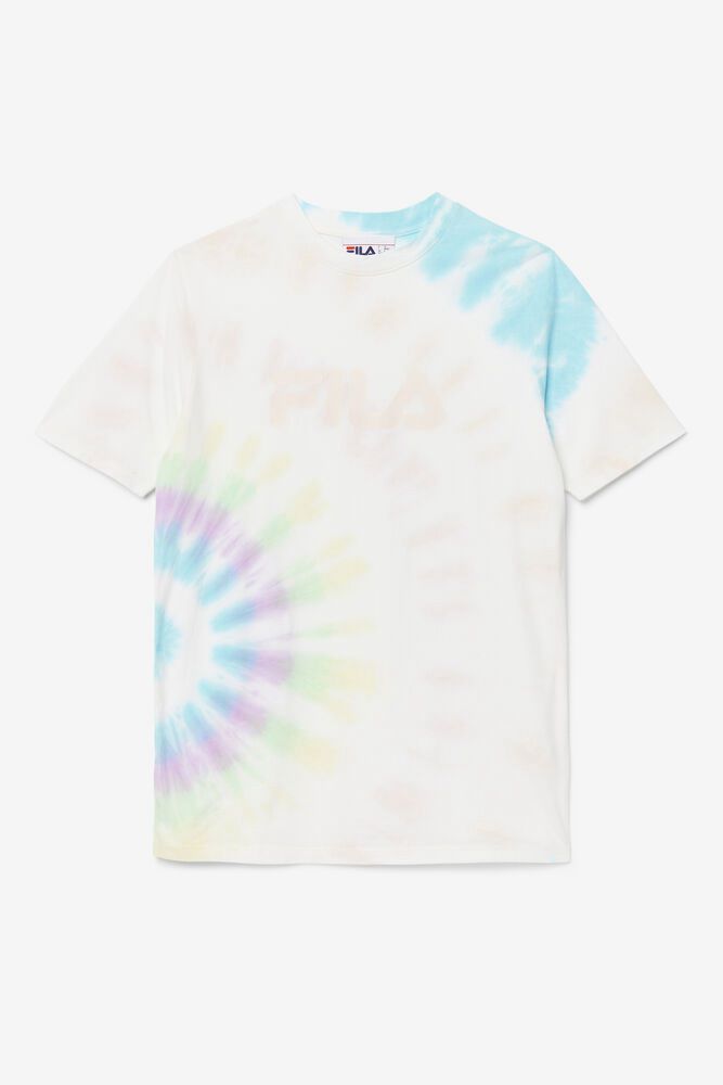 Fila T Skjorte Dame Hvite Alivia Tie Dye 678125-VFE